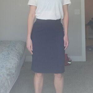 DownEast Classic Navy Pencil Skirt